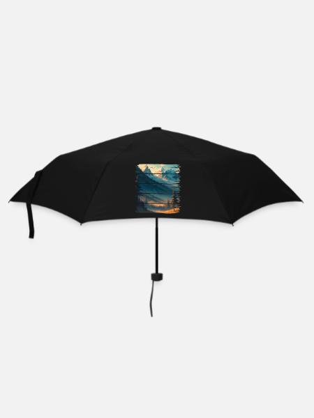 Landscape, nature, forest - Umbrella (small) - black
