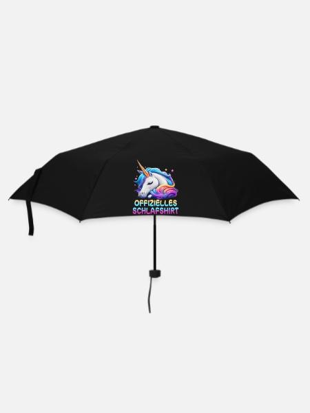 Einhorn Offizielles Schlafshirt - Regenschirm (klein) - Schwarz