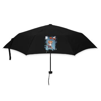 Joueur de basket-ball chat - Parapluie standard - noir - Devant