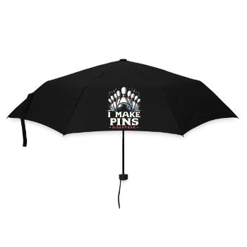 Bowling Bowler Pin Ball Bowling Ball - Umbrella (small) - black - Front