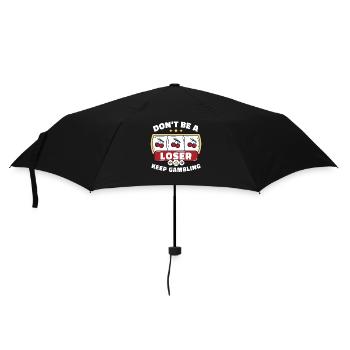 Kasino Glückspiel Casino Las Vegas Glückspieler - Regenschirm (klein) - Schwarz - Vorne