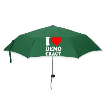 I love democracy - Parapluie standard - vert bouteille - Devant