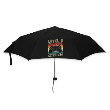 Level 11 Complete 11 Year Birthday Gift - Umbrella (small) - black - Front