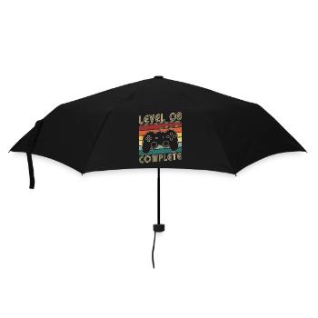 Level 8 Complete 8 Jahre Geburtstags Geschenk - Regenschirm (klein) - Schwarz - Vorne