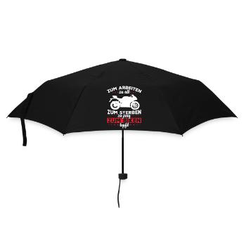Zum biken topfit - Regenschirm (klein) - Schwarz - Vorne
