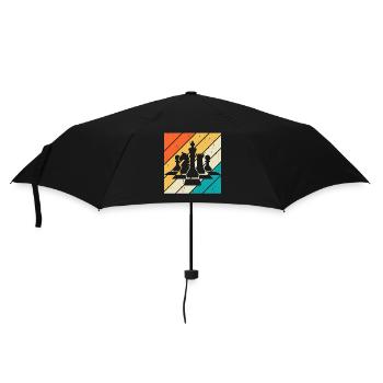 Échecs - Parapluie standard - noir - Devant