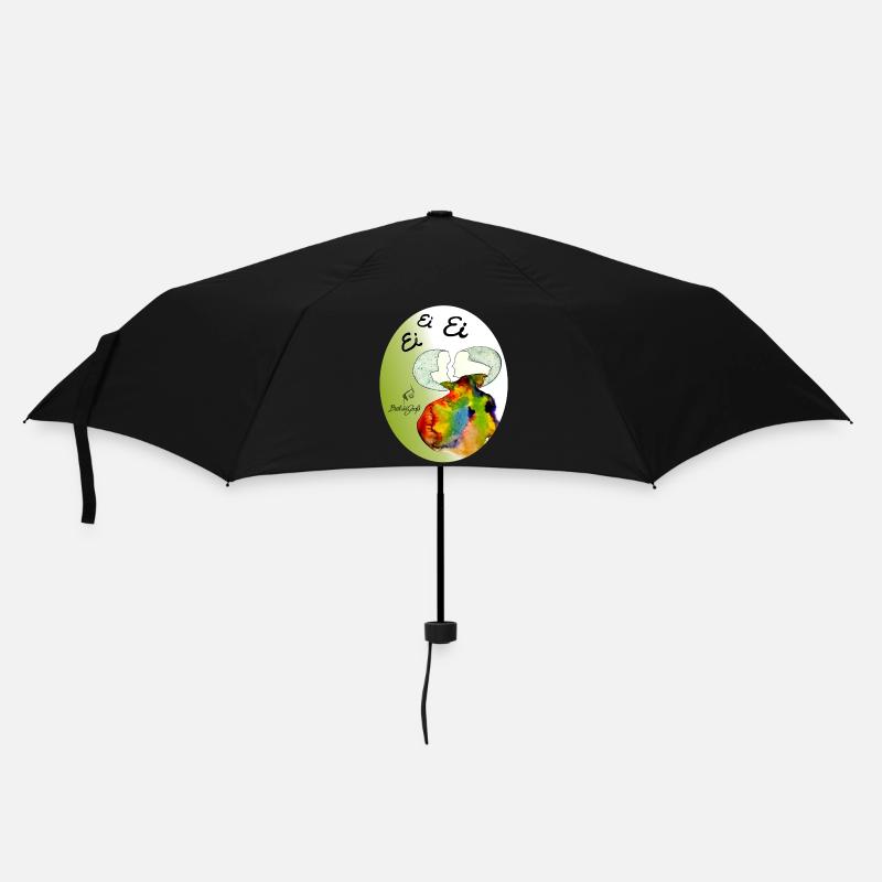 Ei Ei Ei Regenbogenei - Regenschirm (klein) - Schwarz