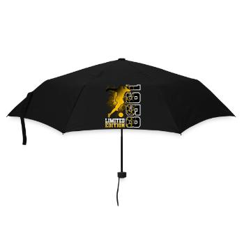 1958 Year of birth Birthday Football - Umbrella (small) - black - Front