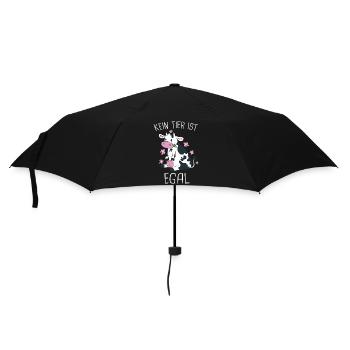 Végétarien Végétalien Bien-être animal Droits des animaux Végétarien - Parapluie standard - noir - Devant