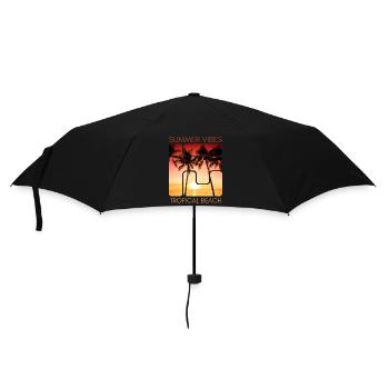 Summer vibes tropical beach - Parapluie standard - noir - Devant