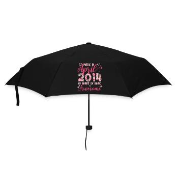 April 2014 Geschenk zum 10-jährigen Jubiläum für Mädchen - Regenschirm (klein) - Schwarz - Vorne