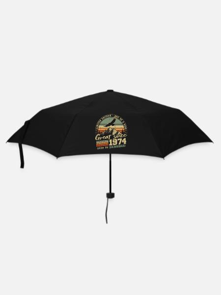 1974 Vintage Vintage cadeau d’anniversaire rétro - Parapluie standard - noir