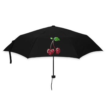 Cherries Cherries Fruits Food - Umbrella (small) - black - Front