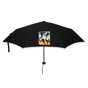 Joueurs de football - Parapluie standard - noir - Devant