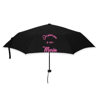 ICH KANN NICHT, ICH BIN VERHEIRATET - Regenschirm (klein) - Schwarz - Vorne