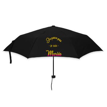 ICH KANN NICHT, ICH BIN VERHEIRATET - Regenschirm (klein) - Schwarz - Vorne
