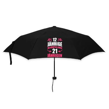 Birthday Gift 21 Years Birthday Boy - Umbrella (small) - black - Front