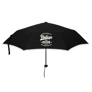Vintage Mai 1958 Jahrgang 1958 Geburtstag 1958 - Regenschirm (klein) - Schwarz - Vorne