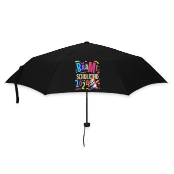 Bääm Schulkind 2024 Dabbing Faultier - Regenschirm (klein) - Schwarz - Vorne