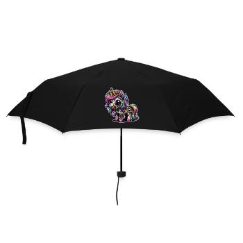 Einhorn Zombie Monster - Regenschirm (klein) - Schwarz - Vorne