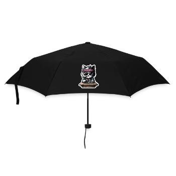 Chat d’échecs - Parapluie standard - noir - Devant