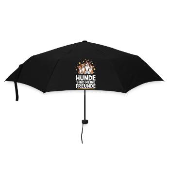 Hund Hunde Haustier Lustige Sprüche - Regenschirm (klein) - Schwarz - Vorne