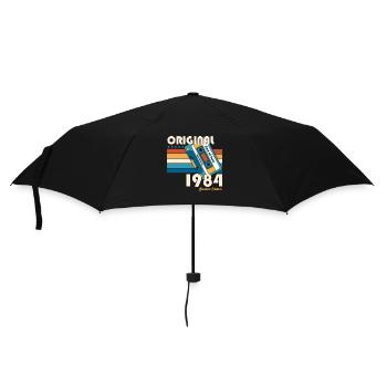 40. Geburtstag Kassette Juni 1984 Jahrgang 1984 - Regenschirm (klein) - Schwarz - Vorne