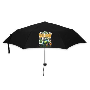Traktor 8. Geburtstag Kindergeburtstag - Regenschirm (klein) - Schwarz - Vorne