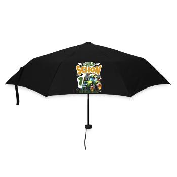Traktor 1. Geburtstag Kindergeburtstag - Regenschirm (klein) - Schwarz - Vorne