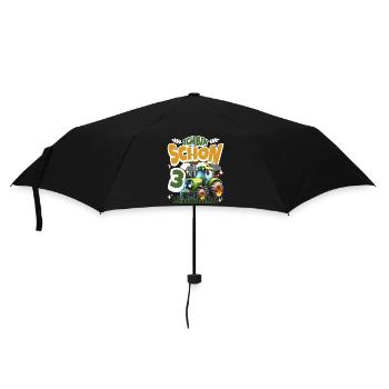 Traktor 3. Geburtstag Kindergeburtstag - Regenschirm (klein) - Schwarz - Vorne