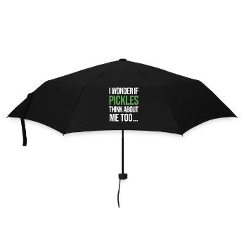I Wonder If PICKLES Think About Me Too... - Umbrella (small) - black - Front
