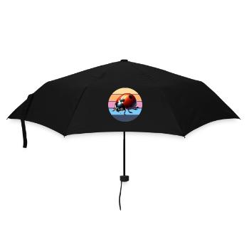 Marienkäfer - Regenschirm (klein) - Schwarz - Vorne