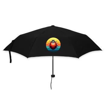 Marienkäfer - Regenschirm (klein) - Schwarz - Vorne
