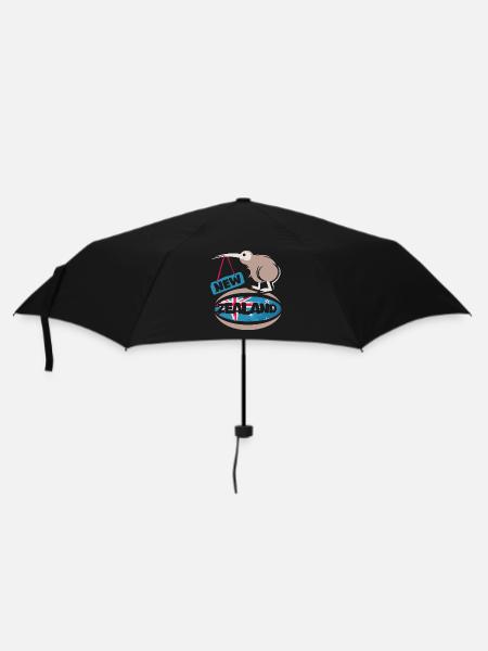 Neuseeland Kiwi rugby comic Cartoon Sport Symbol - Regenschirm (klein) - Schwarz