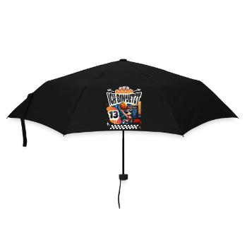 Basketball Bääm Ich Bin Jetzt 13. Geburtstag - Regenschirm (klein) - Schwarz - Vorne