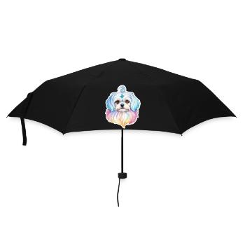 Malteser Wasserfarben - Regenschirm (klein) - Schwarz - Vorne