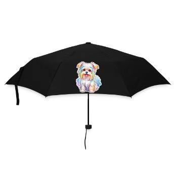 Malteser Wasserfarben - Regenschirm (klein) - Schwarz - Vorne