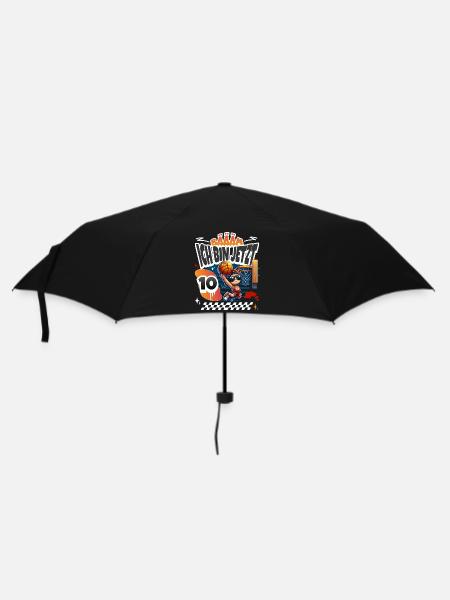 Basketball Bääm Ich Bin Jetzt 10. Geburtstag - Regenschirm (klein) - Schwarz