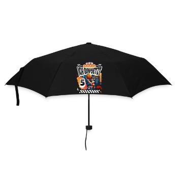 Basketball Bääm Ich Bin Jetzt 5. Geburtstag - Regenschirm (klein) - Schwarz - Vorne