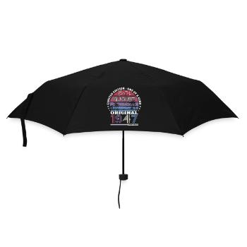 77th Birthday Original August 1947 Born 1947 - Umbrella (small) - black - Front