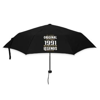 33rd Birthday Vintage September 1991 Vintage 91 - Umbrella (small) - black - Front