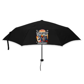 3e anniversaire de basket-ball - Parapluie standard - noir - Devant