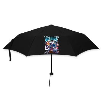 Astronaut 9th Birthday Space - Umbrella (small) - black - Front