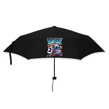 Astronaut 2nd Birthday Space - Umbrella (small) - black - Front