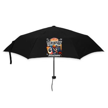 6e anniversaire de basket-ball - Parapluie standard - noir - Devant
