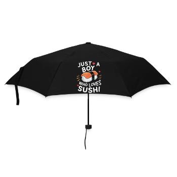 Sushi Japanisches Essen Maki Sushi Kawaii - Regenschirm (klein) - Schwarz - Vorne