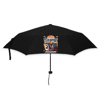 Basketball 2nd Birthday - Umbrella (small) - black - Front