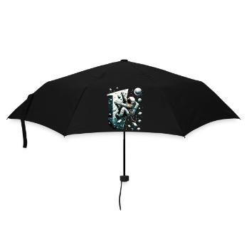 Bouldern Astronaut Raumfahrer Geschenk - Regenschirm (klein) - Schwarz - Vorne