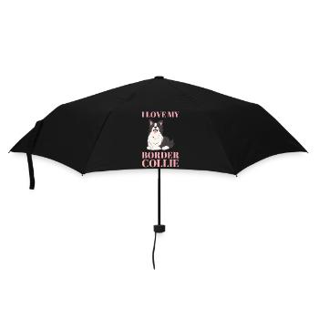 I love my border collie - Umbrella (small) - black - Front