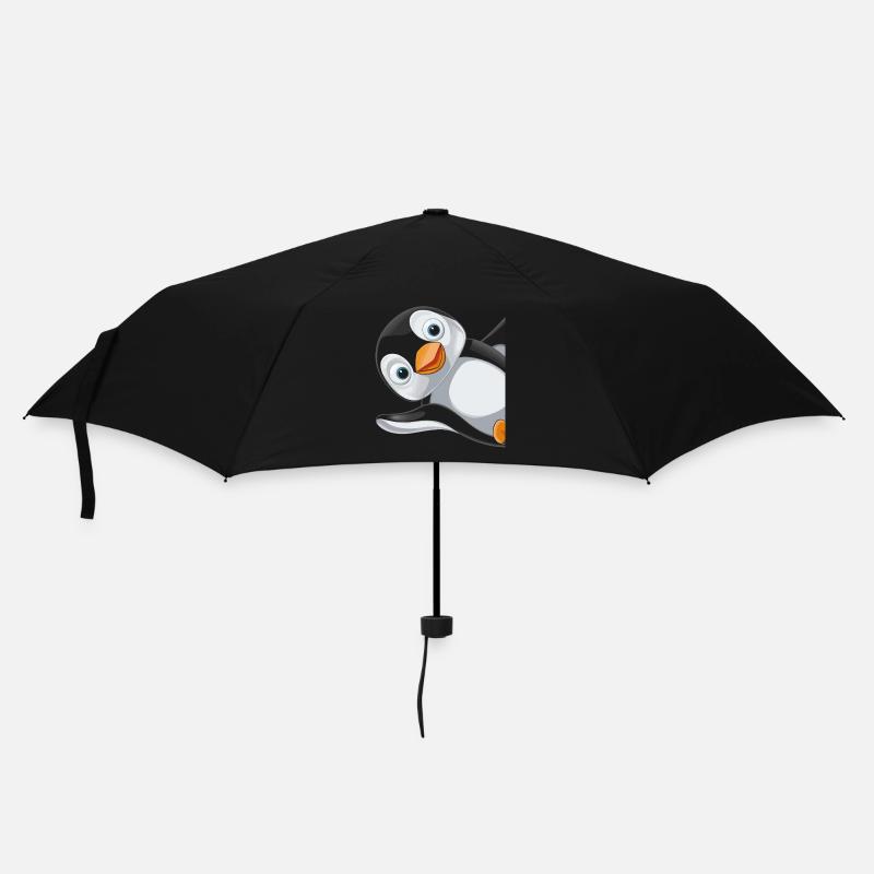 Pinguin Pinguine Tier - Regenschirm (klein) - Schwarz